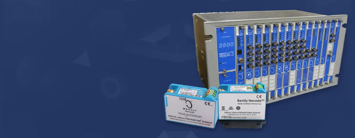 Bently Nevada 3500 monitoring rack and 3300 XL Proximitor sensors