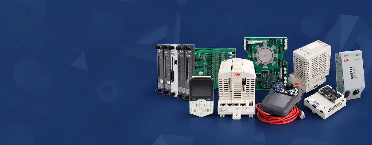 ABB industrial automation spare parts, including controllers, circuit boards and control panels
